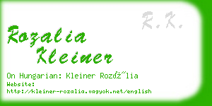 rozalia kleiner business card